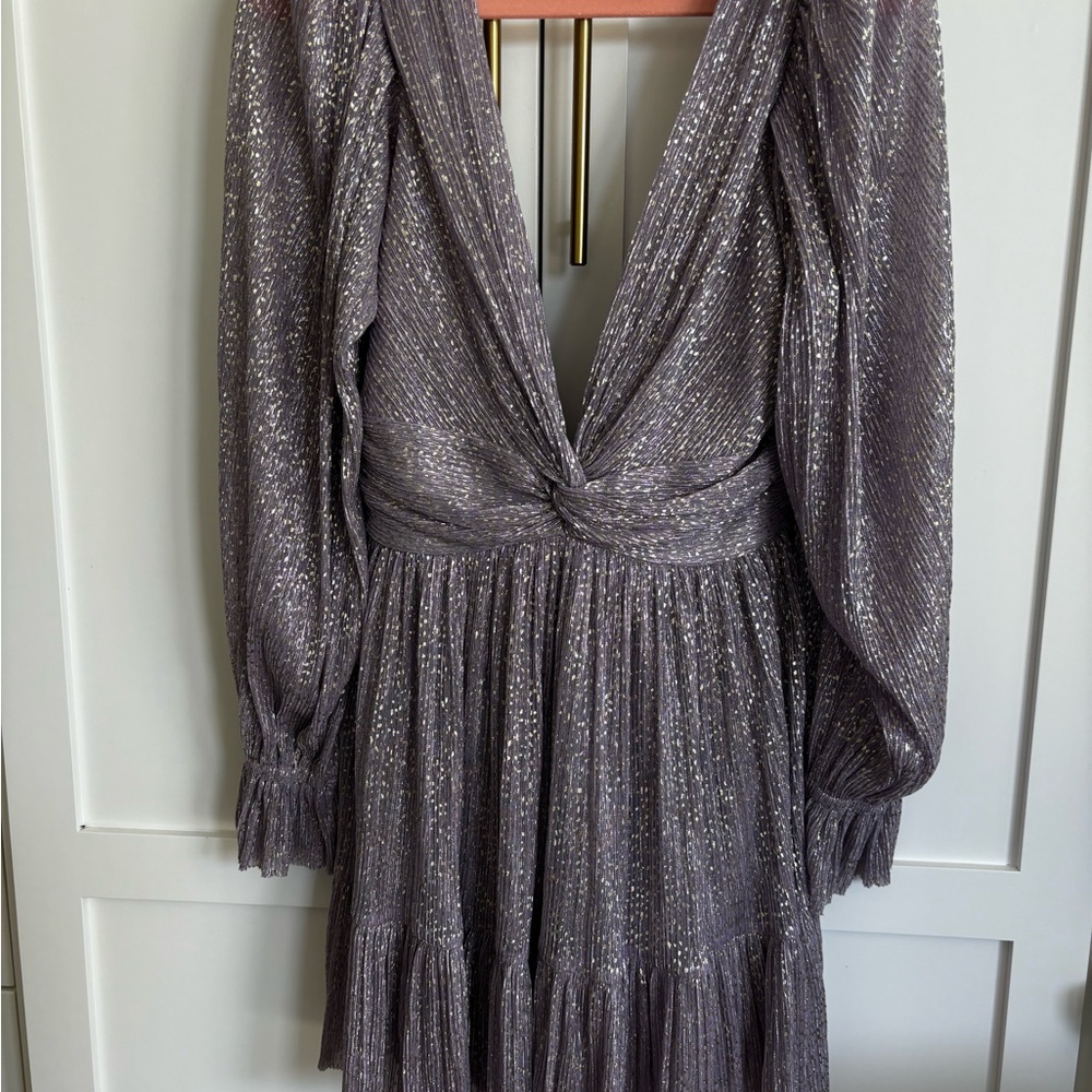 Purple glitter long sleeved dress